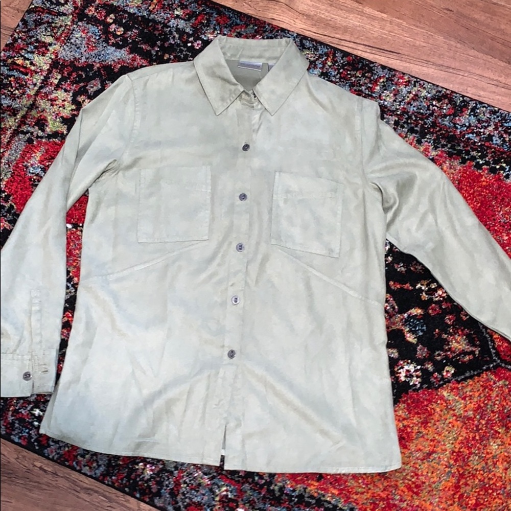 Chico’s suede button up.